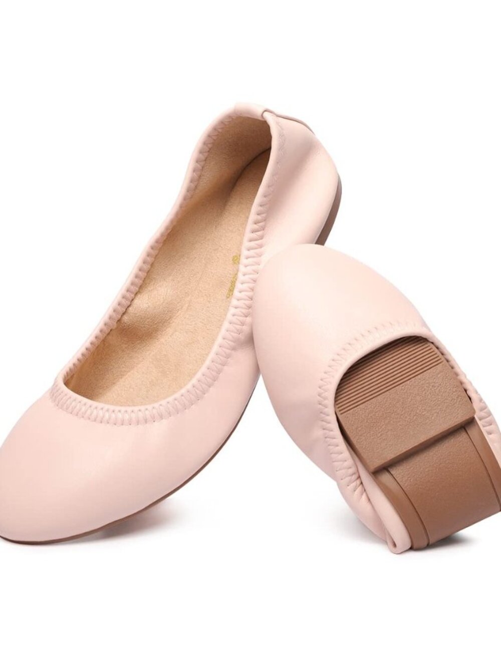 Women's Ballet Flats Round Toe Slip On Flats Shoes Casual Dress Shoes Foldable